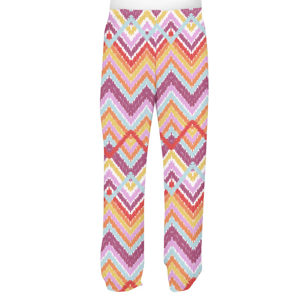 Ikat Chevron Men's Pjs Back - on model