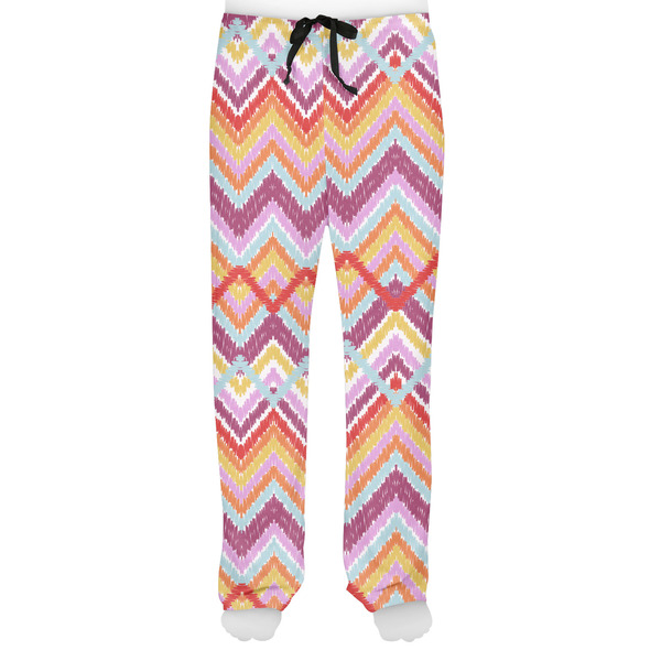 Ikat Chevron Men's Pjs Front - on model