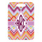 Ikat Chevron Metal Luggage Tag - Front Without Strap