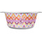 Ikat Chevron Stainless Steel Dog Bowl - Medium (Personalized)