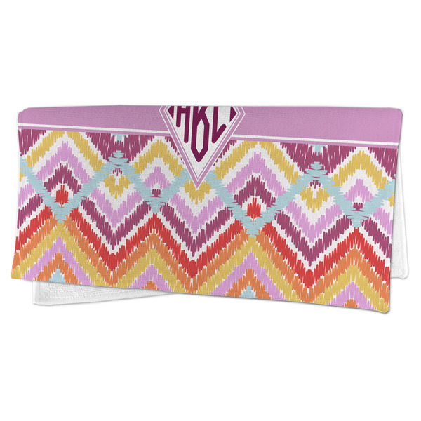 Ikat Chevron Microfiber Dish Rag - FOLDED (half)