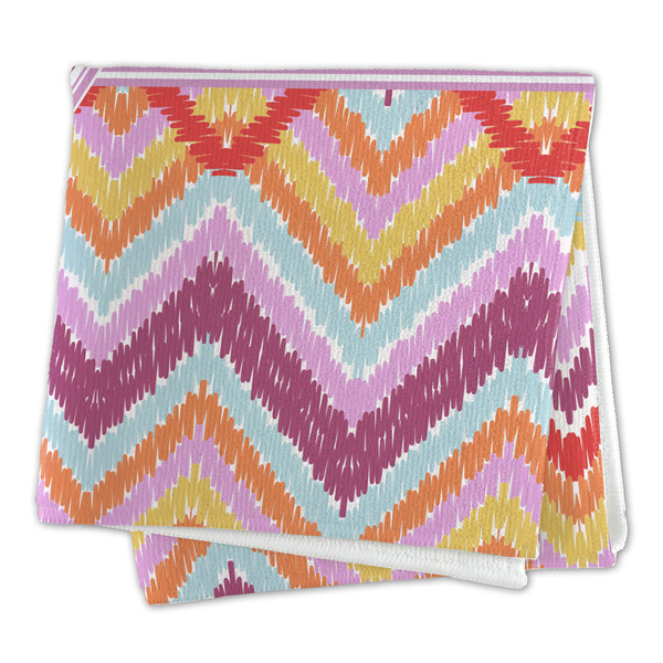 Ikat Chevron Microfiber Dish Rag - FOLDED (square)