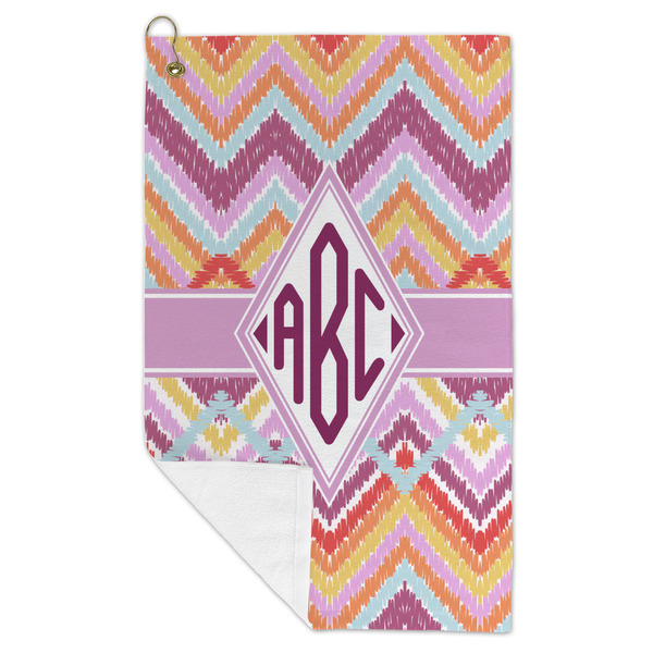 Ikat Chevron Microfiber Golf Towels - FOLD