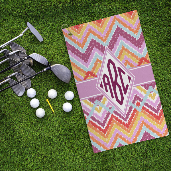 Ikat Chevron Microfiber Golf Towels - LIFESTYLE