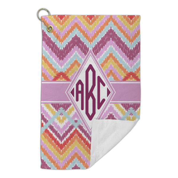 Ikat Chevron Microfiber Golf Towels Small - FRONT FOLDED
