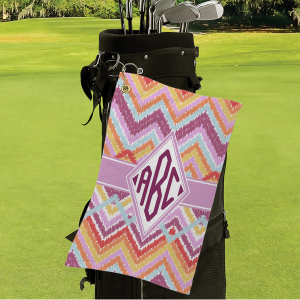 Ikat Chevron Microfiber Golf Towels - Small - LIFESTYLE