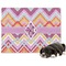 Ikat Chevron Dog Blanket - Large (Personalized)