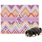 Ikat Chevron Dog Blanket (Personalized)