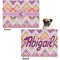 Ikat Chevron Microfleece Dog Blanket - Regular - Front & Back