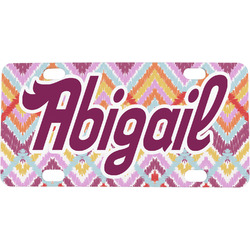 Ikat Chevron Mini/Bicycle License Plate (Personalized)
