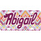 Ikat Chevron Mini/Bicycle License Plate (Personalized)