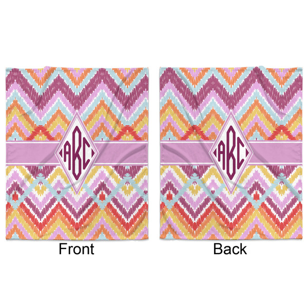 Ikat Chevron Minky Blanket - 50"x60" - Double Sided - Front & Back