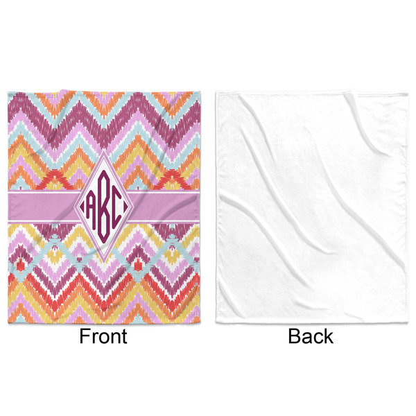 Ikat Chevron Minky Blanket - 50"x60" - Single Sided - Front & Back