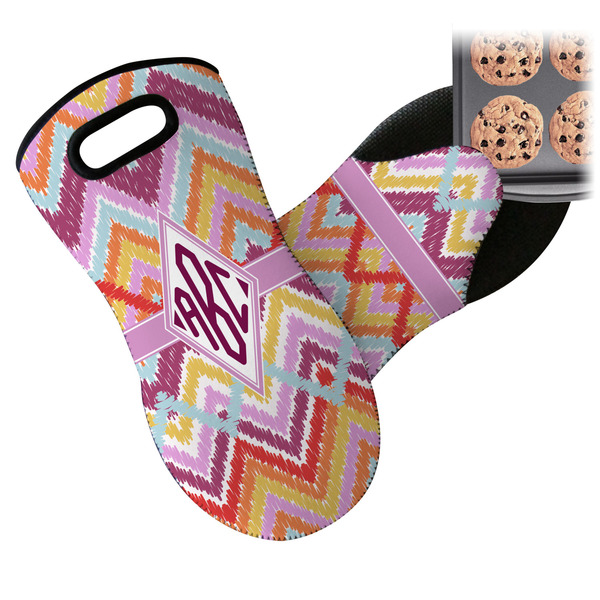 Ikat Chevron Neoprene Oven Mitt