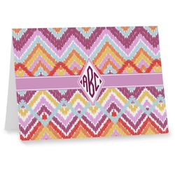 Ikat Chevron Note cards (Personalized)