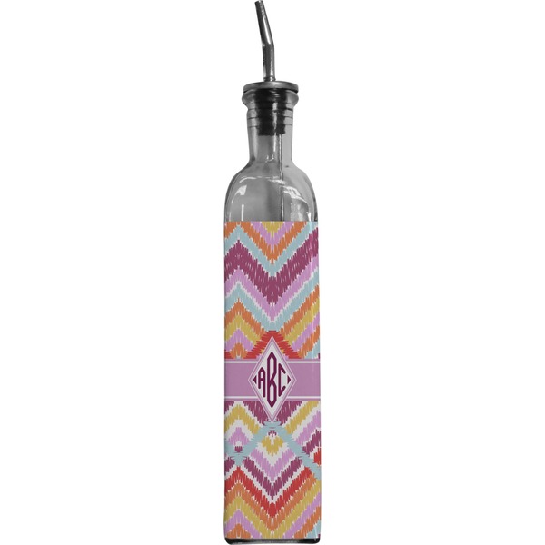 Custom Ikat Chevron Oil Dispenser Bottle (Personalized)
