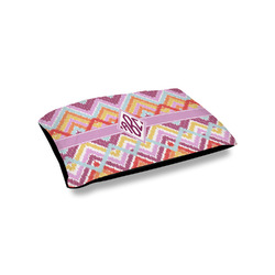 Ikat Chevron Outdoor Dog Bed - Small (Personalized)