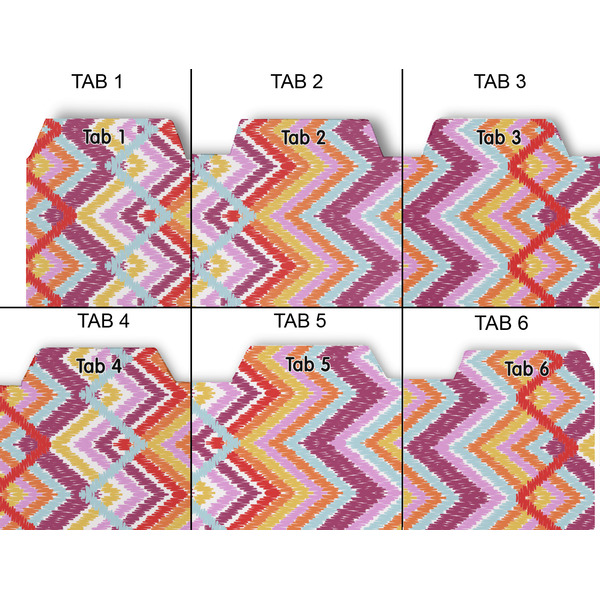 Ikat Chevron Page Dividers - Set of 6 - Approval