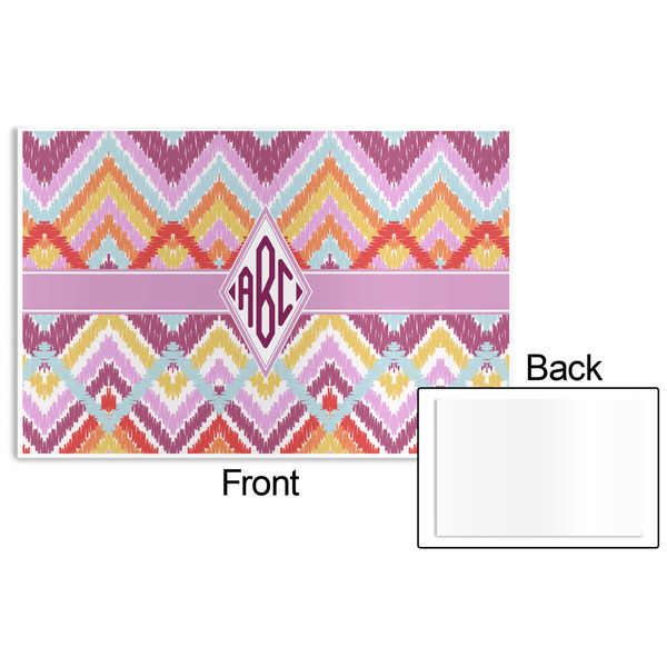 Ikat Chevron Disposable Paper Placemat - Front & Back