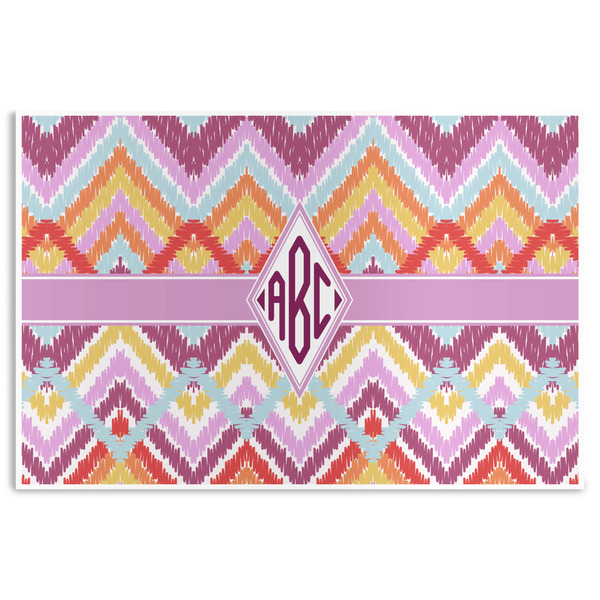 Custom Ikat Chevron Disposable Paper Placemats (Personalized)