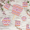 Ikat Chevron Party Supplies Combination Image - All items - Plates, Coasters, Fans