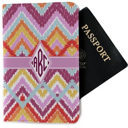 Ikat Chevron Passport Holder - Fabric (Personalized)