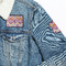 Ikat Chevron Patches Lifestyle Jean Jacket Detail