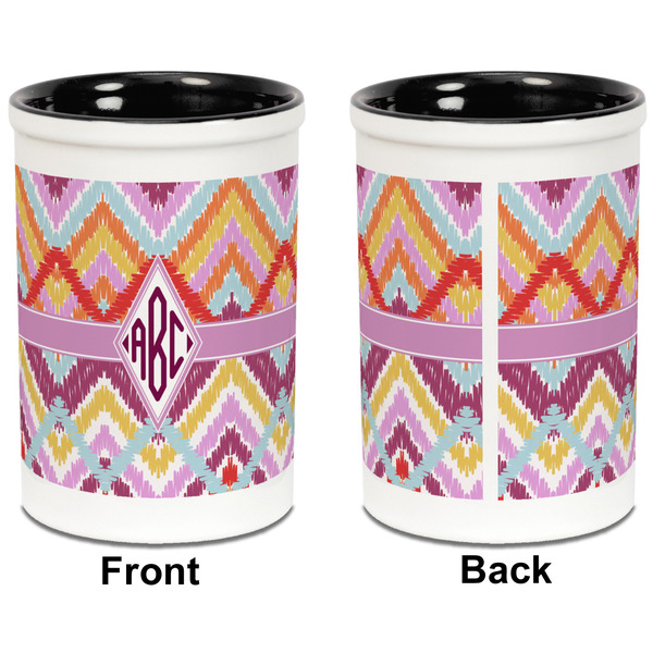 Ikat Chevron Pencil Holder - Black - approval