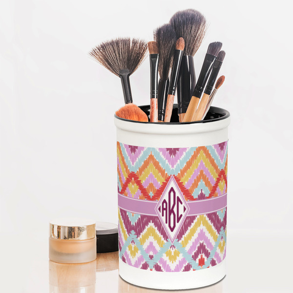 Ikat Chevron Pencil Holder - LIFESTYLE makeup
