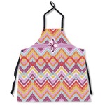Ikat Chevron Apron Without Pockets w/ Monogram