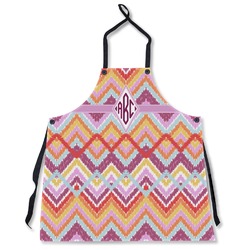 Ikat Chevron Apron Without Pockets w/ Monogram