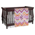 Ikat Chevron Baby Blanket (Single Sided) (Personalized)