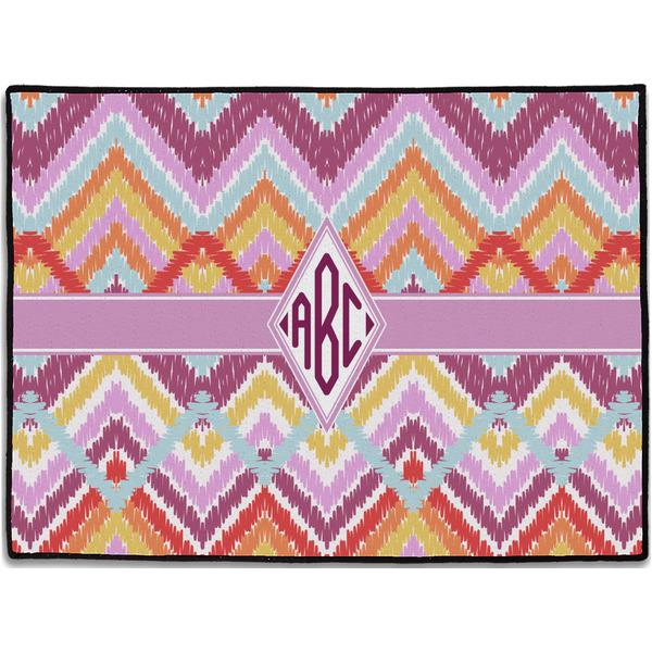Custom Ikat Chevron Door Mat (Personalized)