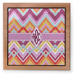 Ikat Chevron Pet Urn w/ Monogram