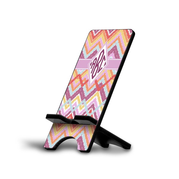 Custom Ikat Chevron Cell Phone Stand (Large) (Personalized)