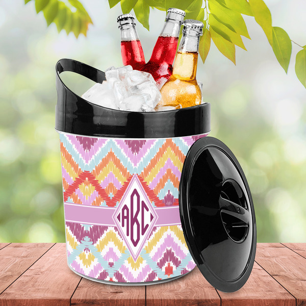 Ikat Chevron Plastic Ice Bucket - LIFESTYLE