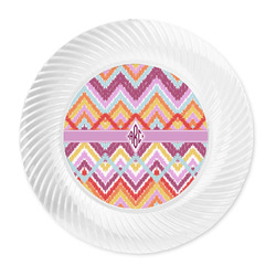Ikat Chevron Plastic Party Dinner Plates - 10" (Personalized)