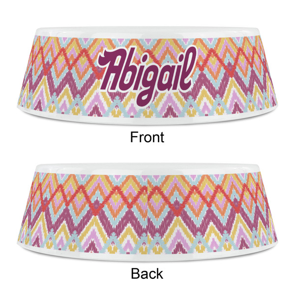 Ikat Chevron Plastic Pet Bowls - Small - APPROVAL