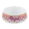 Ikat Chevron Plastic Dog Bowl - Small (Personalized)