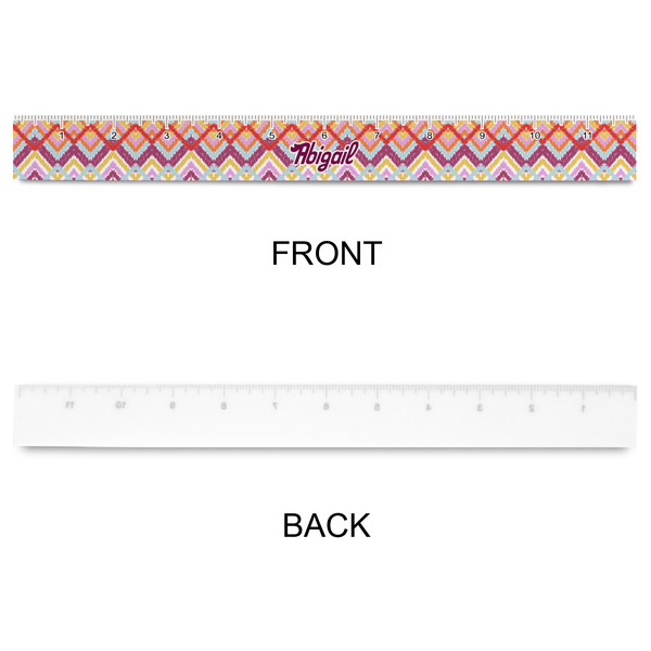 Ikat Chevron Plastic Ruler - 12" - APPROVAL