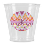 Ikat Chevron Plastic Shot Glass (Personalized)