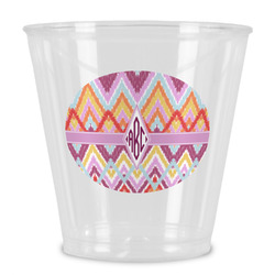 Ikat Chevron Plastic Shot Glass (Personalized)