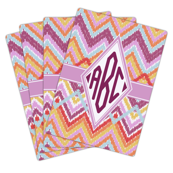 Ikat Chevron Playing Cards - Hand Back View