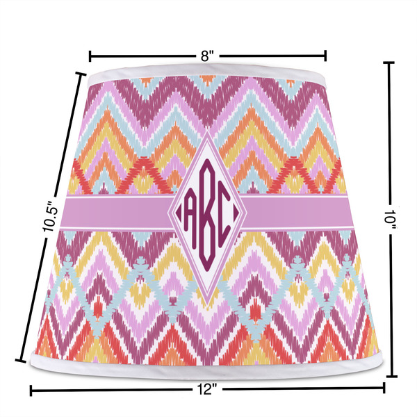 Ikat Chevron Poly Film Empire Lampshade - Dimensions