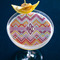 Ikat Chevron Printed Drink Topper - XLarge - In Context