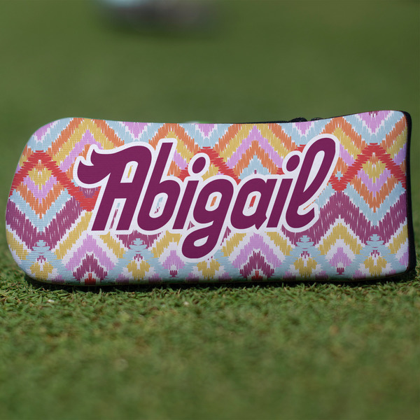Custom Ikat Chevron Blade Putter Cover (Personalized)