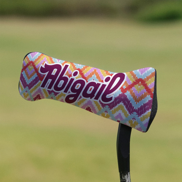 Ikat Chevron Putter Cover - On Putter