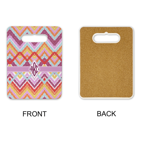 Ikat Chevron Rectangle Trivet with Handle - APPROVAL