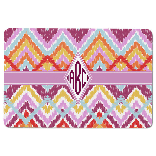 Ikat Chevron Rectangular Fridge Magnet - FRONT