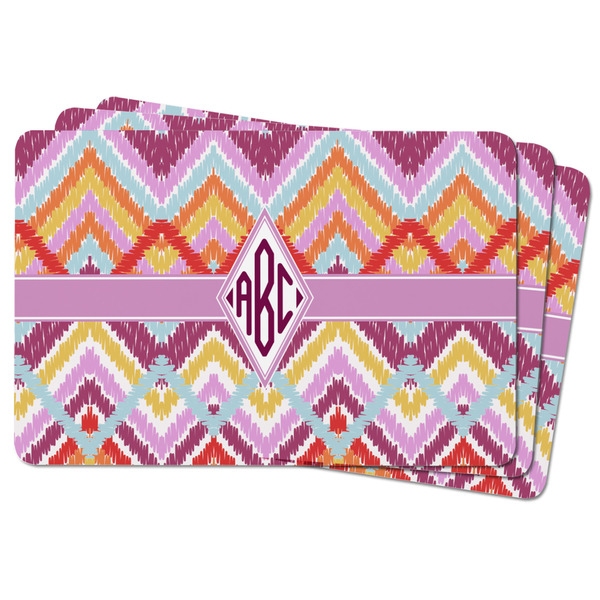 Ikat Chevron Rectangular Fridge Magnet - THREE
